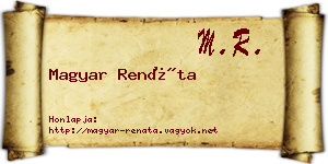 Magyar Renáta névjegykártya